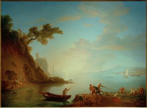 Costa Napolitana al Amanecer de Adrien Manglard
