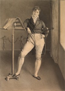 Retrato del violinista Jean Vidal (1789-1867) de Adrien Victor Auger