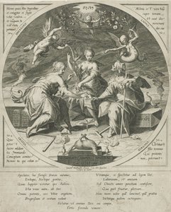 De drie schikgodinnen Possess Your Souls (título en el objeto) de Egidius  Sadeler (II)