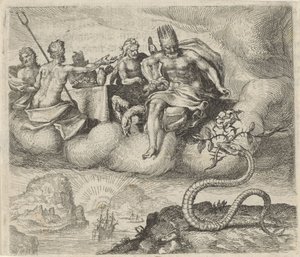 Fábula de Júpiter y la serpiente de Egidius  Sadeler (II)
