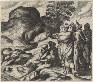 Fábula de la montaña de bloqueo de Egidius  Sadeler (II)