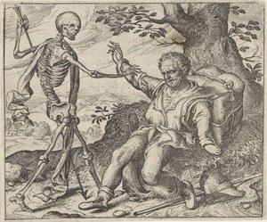 Fábula del anciano y la muerte. de Egidius  Sadeler (II)