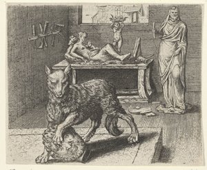 Fábula del lobo y la estatua