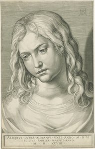 Cabeza de Cristo a los doce años de Egidius  Sadeler (II)
