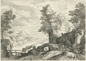 paisaje fluvial de Egidius  Sadeler (II)