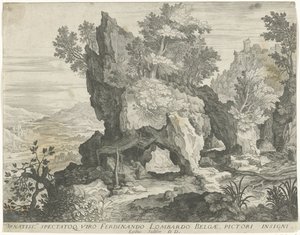 Paisaje rocoso con San Jerónimo