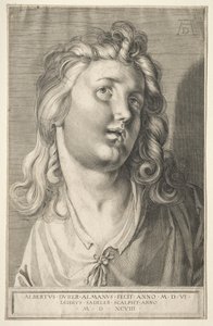 Cabeza femenina de Aegidius Sadeler