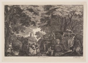 Otoño, de Las cuatro estaciones de Aegidius Sadeler II
