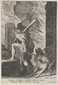 Hércules y Cerbero, 1586-1629 de Aegidius Sadeler II