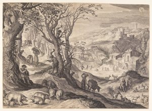 Noviembre/Diciembre, de Los Doce Meses de Aegidius Sadeler II
