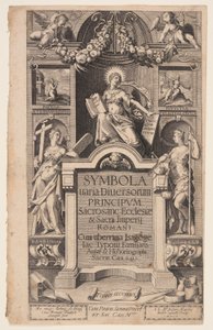 Portada de Symbola varia diversorum de Aegidius Sadeler II