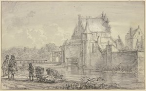 La antigua puerta de Delft en Róterdam de Aelbert Cuyp