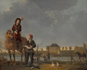 Retrato ecuestre de Pieter de Roovere de Aelbert Cuyp