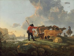 Pastores cuidando ganado de Aelbert Cuyp
