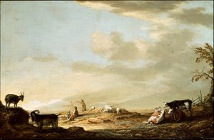 Paisaje con ganado y figuras de Aelbert Cuyp