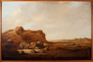 Paisaje con conejos