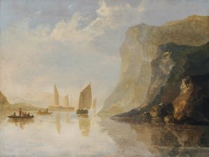 Paisaje fluvial con barcos de Aelbert Cuyp