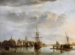 Vista de Dordrecht, c.1652-53 (óleo sobre lienzo) de Aelbert Cuyp