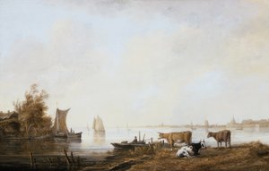 Vista del Mosa cerca de Dordrecht de Aelbert Cuyp