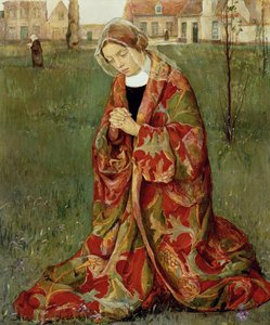 Dentro del Beguinaje, c.1905 (óleo sobre tabla)