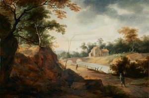 Paisaje con viajeros de Aert Jansz Marienhof