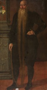 Retrato de Pieter Dircksz, llamado Barba Larga, miembro del Consejo de la Cámara de Huérfanos de Edam de Aert Pietersz. (attributed to)