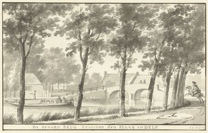 El Hoornbrug entre La Haya y Delft de Aert Schouman