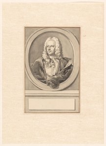 Retrato de Abraham van Hoey, en óvalo, a la izquierda de Aert Schouman