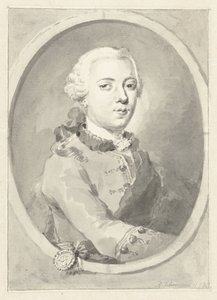 Retrato de Guillermo V, Príncipe de Orange-Nassau, a la derecha, en óvalo