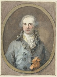 Retrato de un caballero en un marco ovalado de Aert Schouman