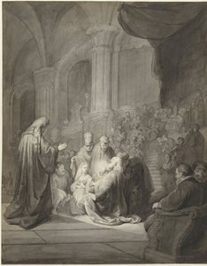 Simeón en el templo de Aert Schouman