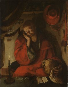 San Jerónimo en su estudio a la luz de las velas de Aertgen Claesz van Leyden (attributed to)