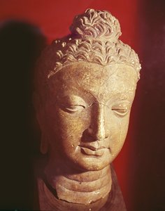 Cabeza de Buda, estilo greco-budista, de Hadda