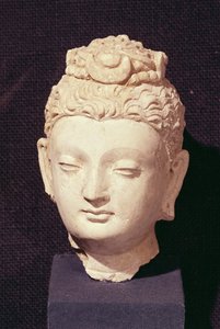 Cabeza de un Buda, estilo Greco-Budista, de Hadda