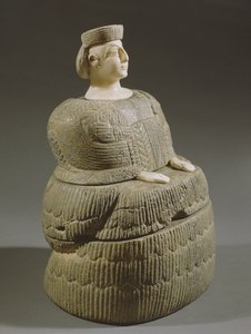 Estatuilla de una diosa con kaunakes, conocida como Princesa de Bactriana, 3er milenio a.C.