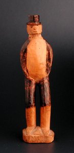 Figura de un hombre europeo de pie, Sudeste de África, finales del siglo XIX