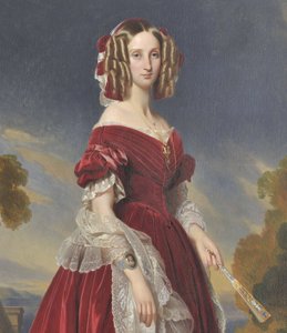 Francés: Portrait de la reine Louis-Marie en robe rouge Retrato de la reina Luisa María con vestido rojo
