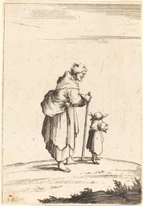Mendiga y Niño de After Jacques Callot
