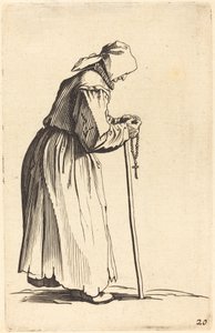 Mendiga con Rosario de After Jacques Callot