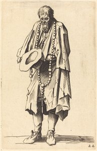 Mendigo con Rosario de After Jacques Callot