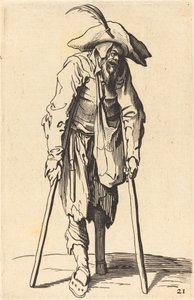 Mendigo con pierna de madera de After Jacques Callot