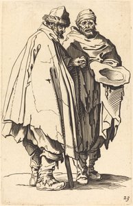 Mendigo ciego y compañero de After Jacques Callot