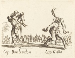 Capitán Bonbardon y Capitán Grillo de After Jacques Callot