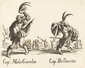Cap. Mala Gamba y Cap. Bellavita de After Jacques Callot
