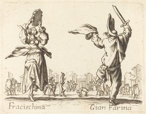 Fracischina y Gian Farina de After Jacques Callot