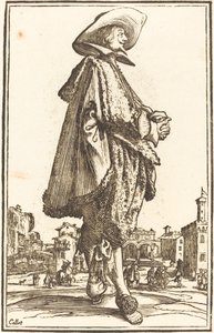 Hombre noble con las manos cruzadas de After Jacques Callot
