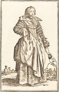 Mujer Noble con Gran Collar de After Jacques Callot