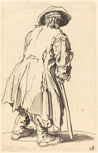 Viejo Mendigo con una Muleta de After Jacques Callot