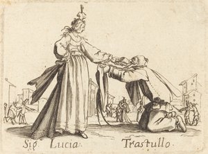Signa. Lucía y Trastullo de After Jacques Callot