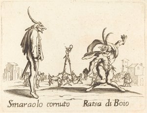 Smaralo Cornuto y Ratsa di Boio de After Jacques Callot